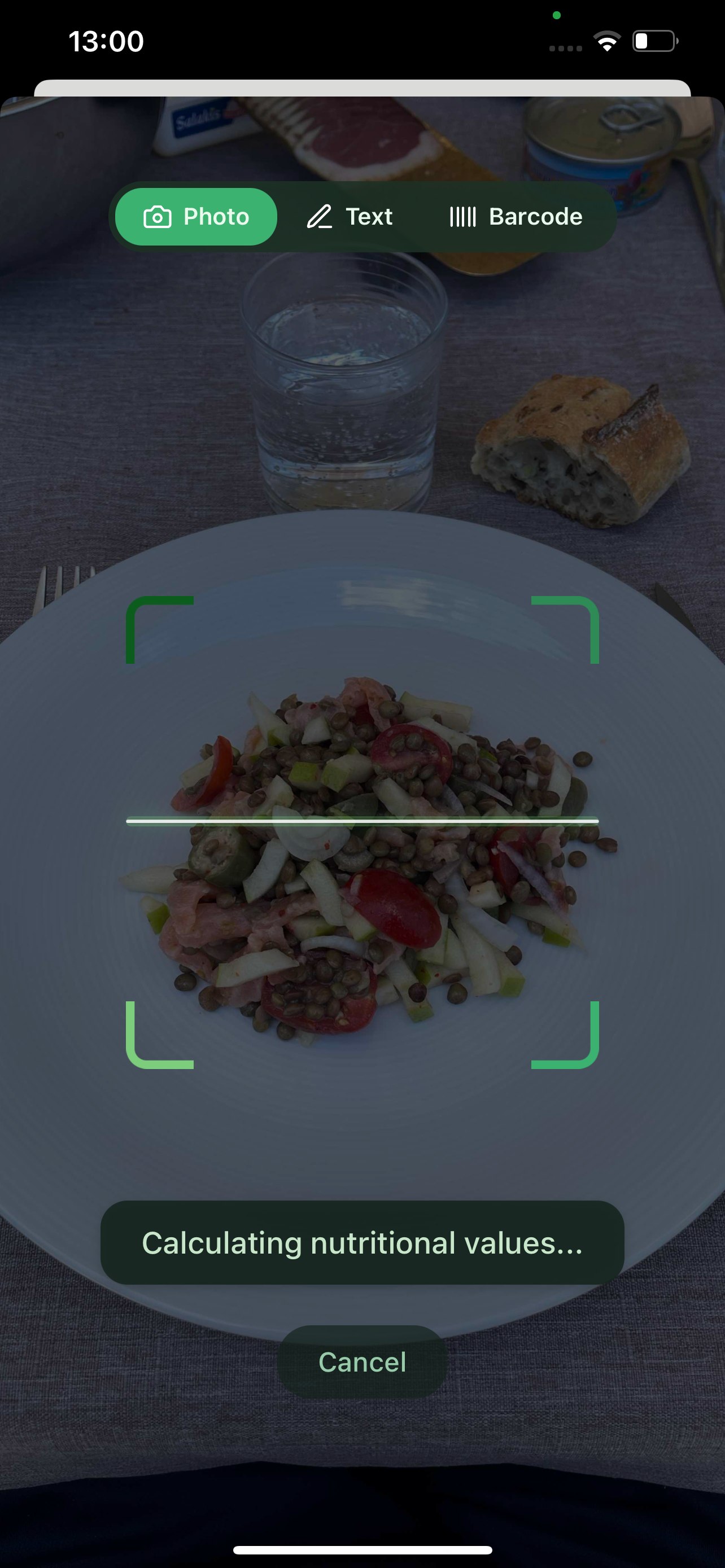 Scan your meal instantly